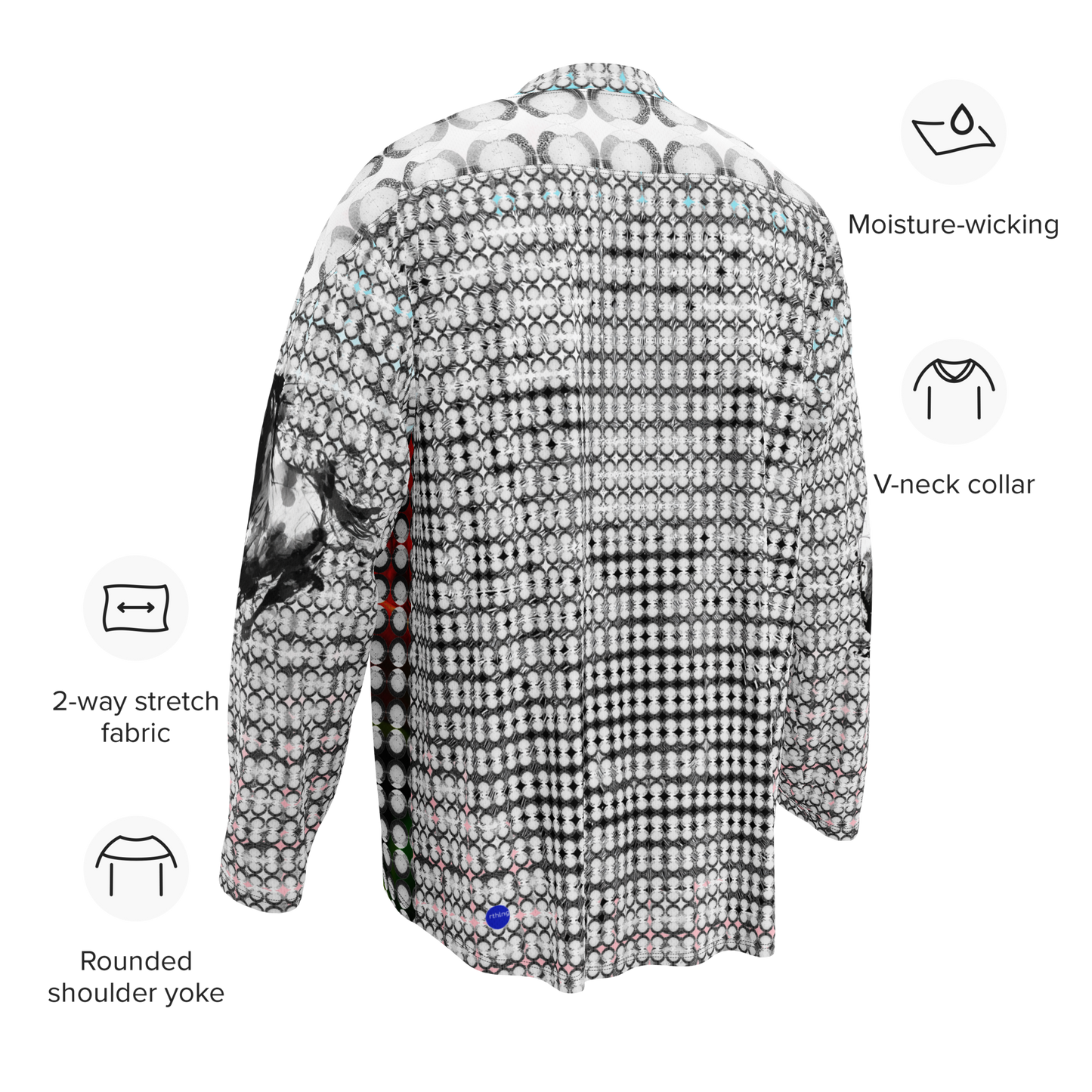 Dot TGR Horse & Bunny Sleeves Recycled hockey fan jersey