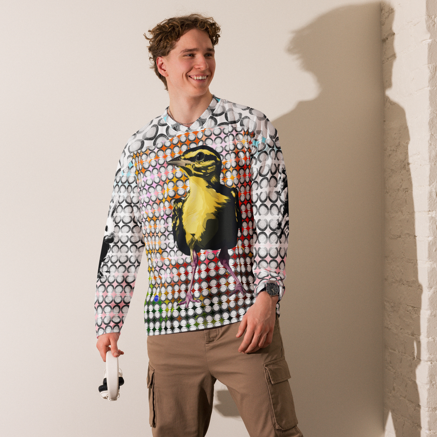 Dot Widdle BRD Bunny & Horse Sleeves Recycled hockey fan jersey