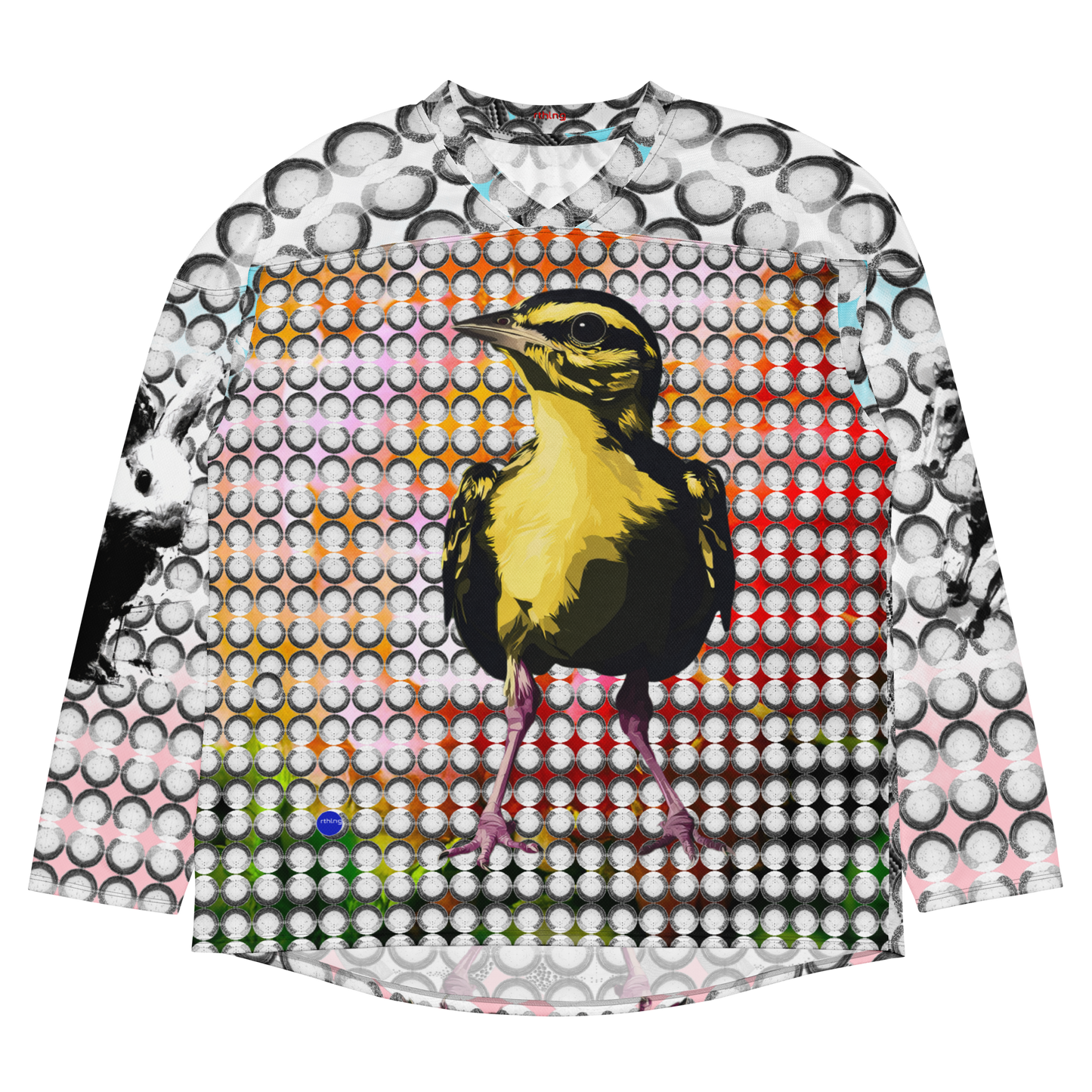 Dot Widdle BRD Bunny & Horse Sleeves Recycled hockey fan jersey