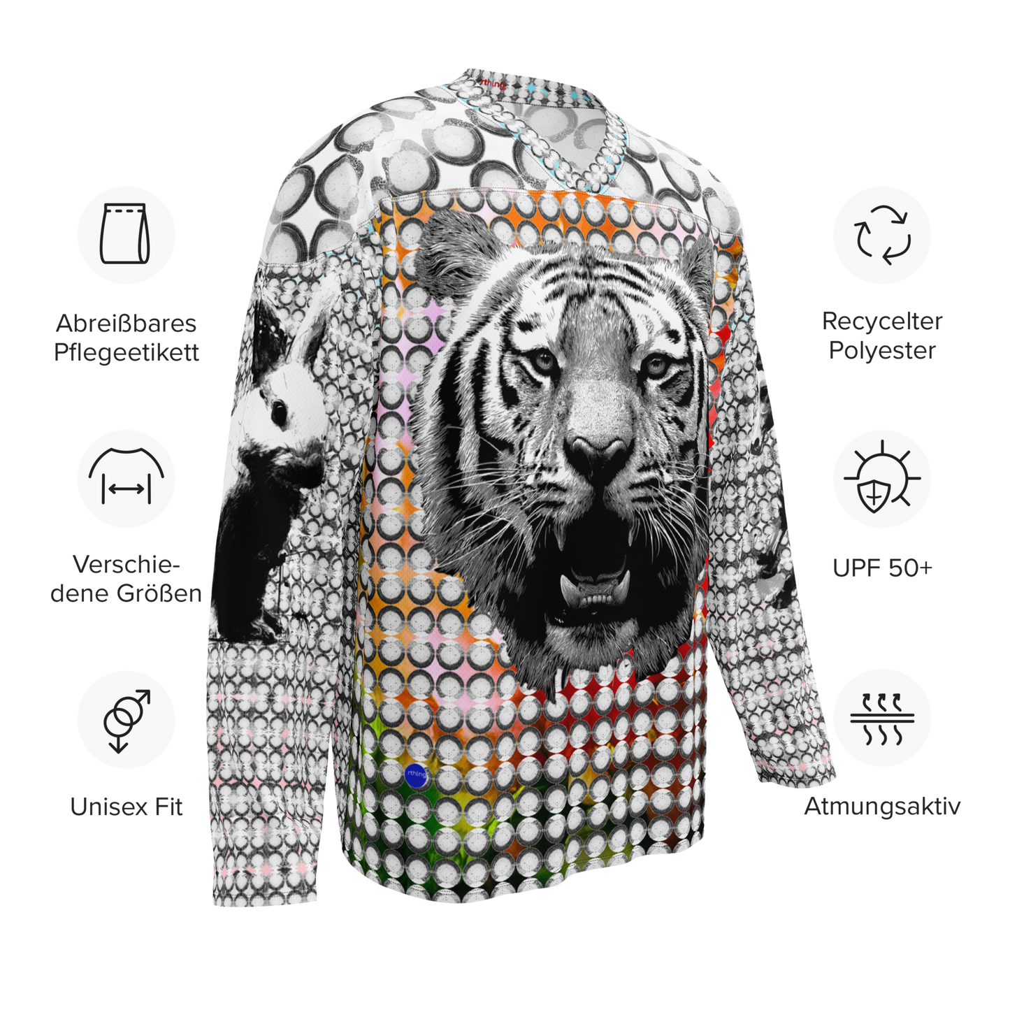 Dot TGR Horse & Bunny Sleeves Recycled hockey fan jersey