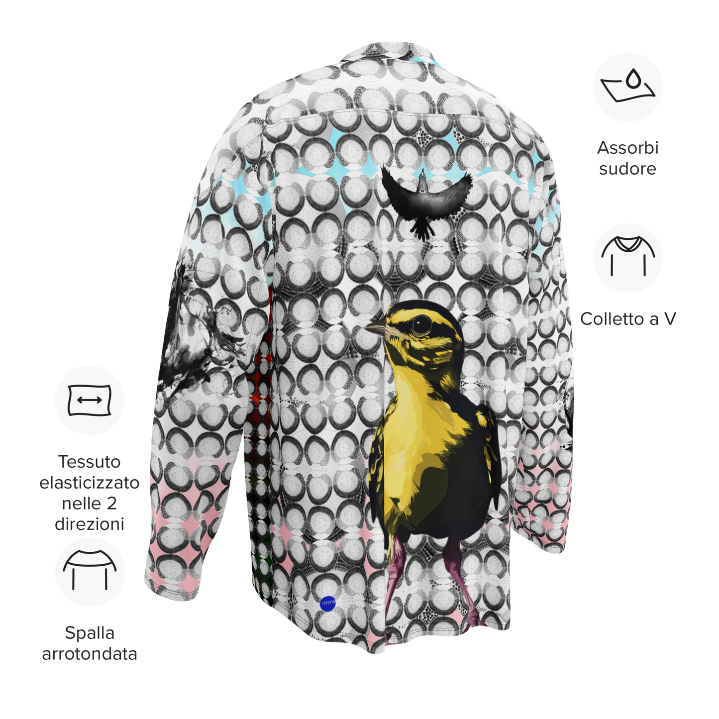 Dot Widdle BRD Bunny & Horse Sleeves Recycled hockey fan jersey