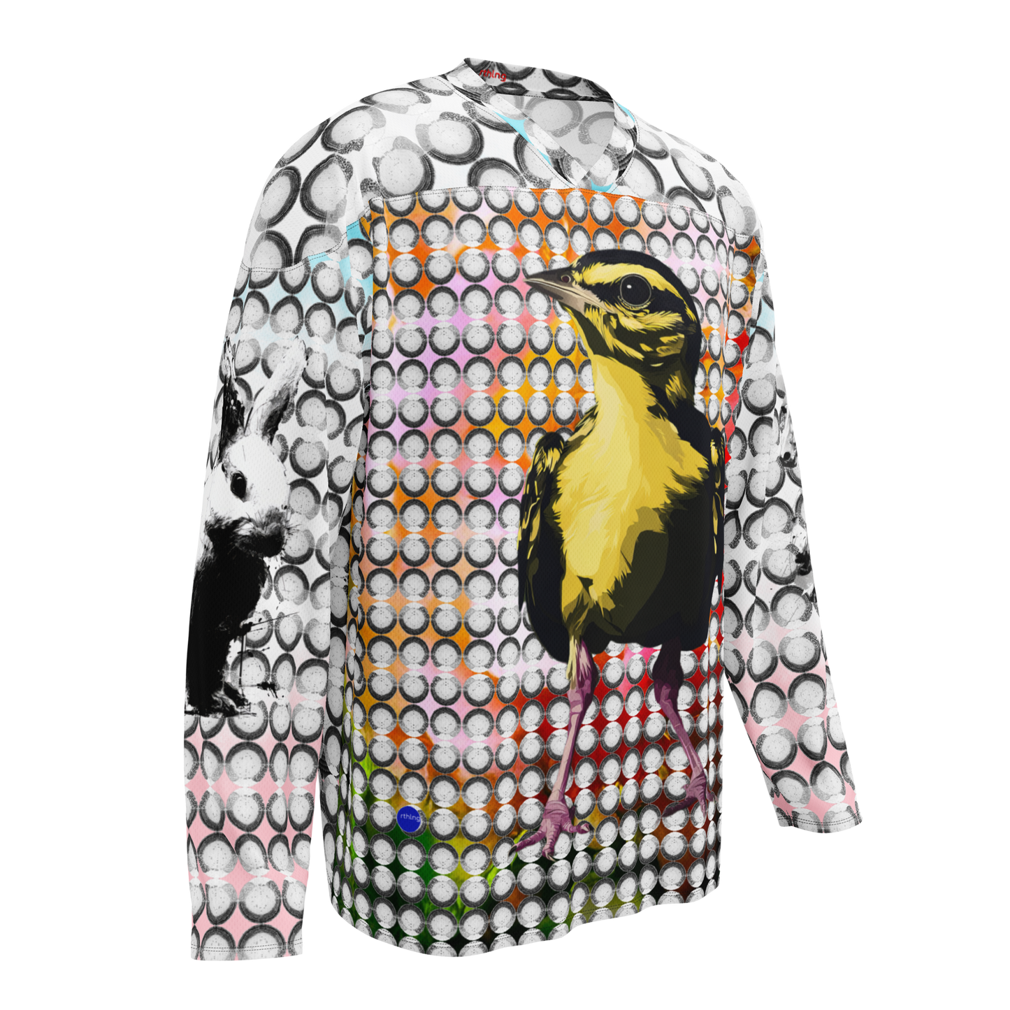 Dot Widdle BRD Bunny & Horse Sleeves Recycled hockey fan jersey