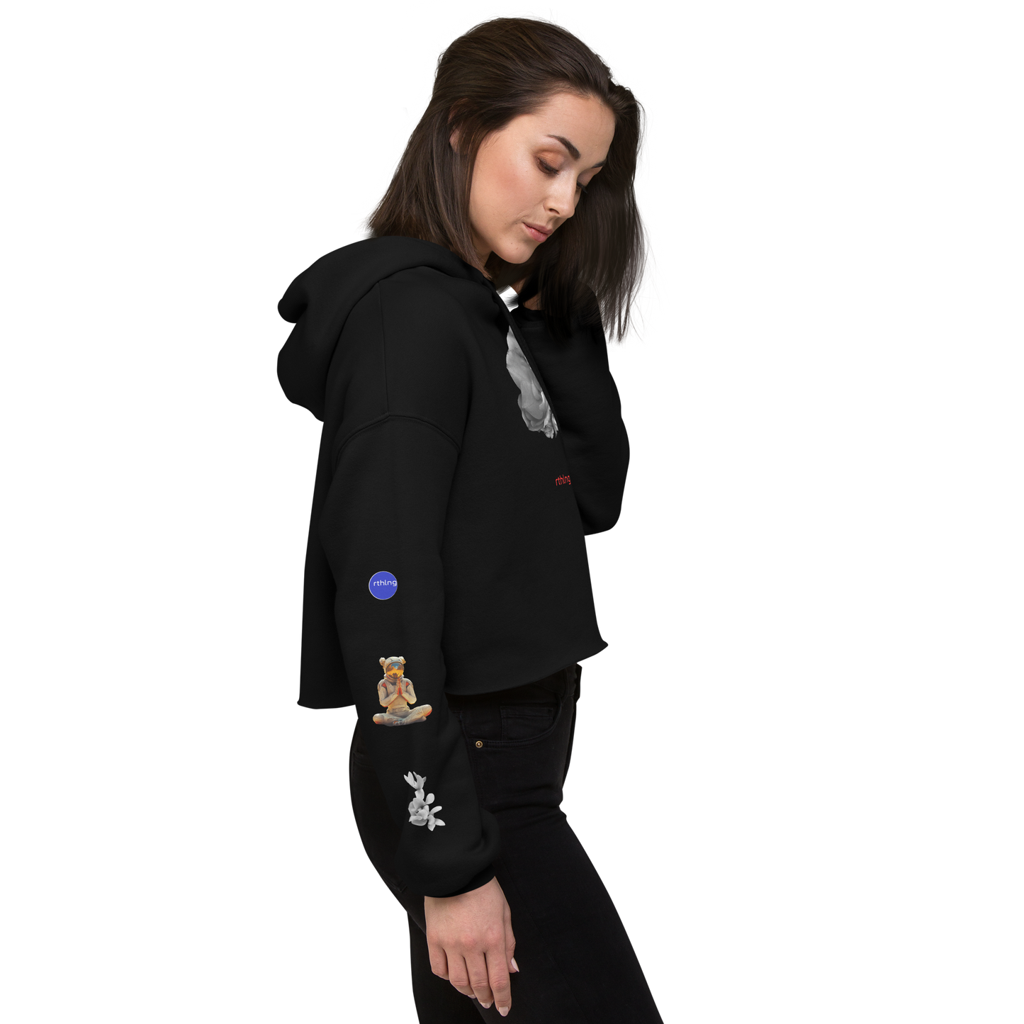 RADAR PETAL FLWR Crop Hoodie