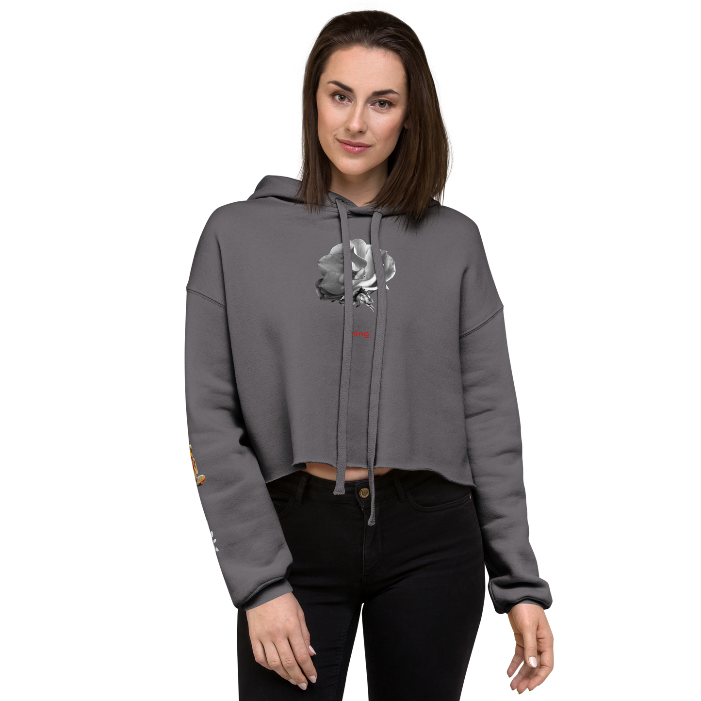 RADAR PETAL FLWR Crop Hoodie