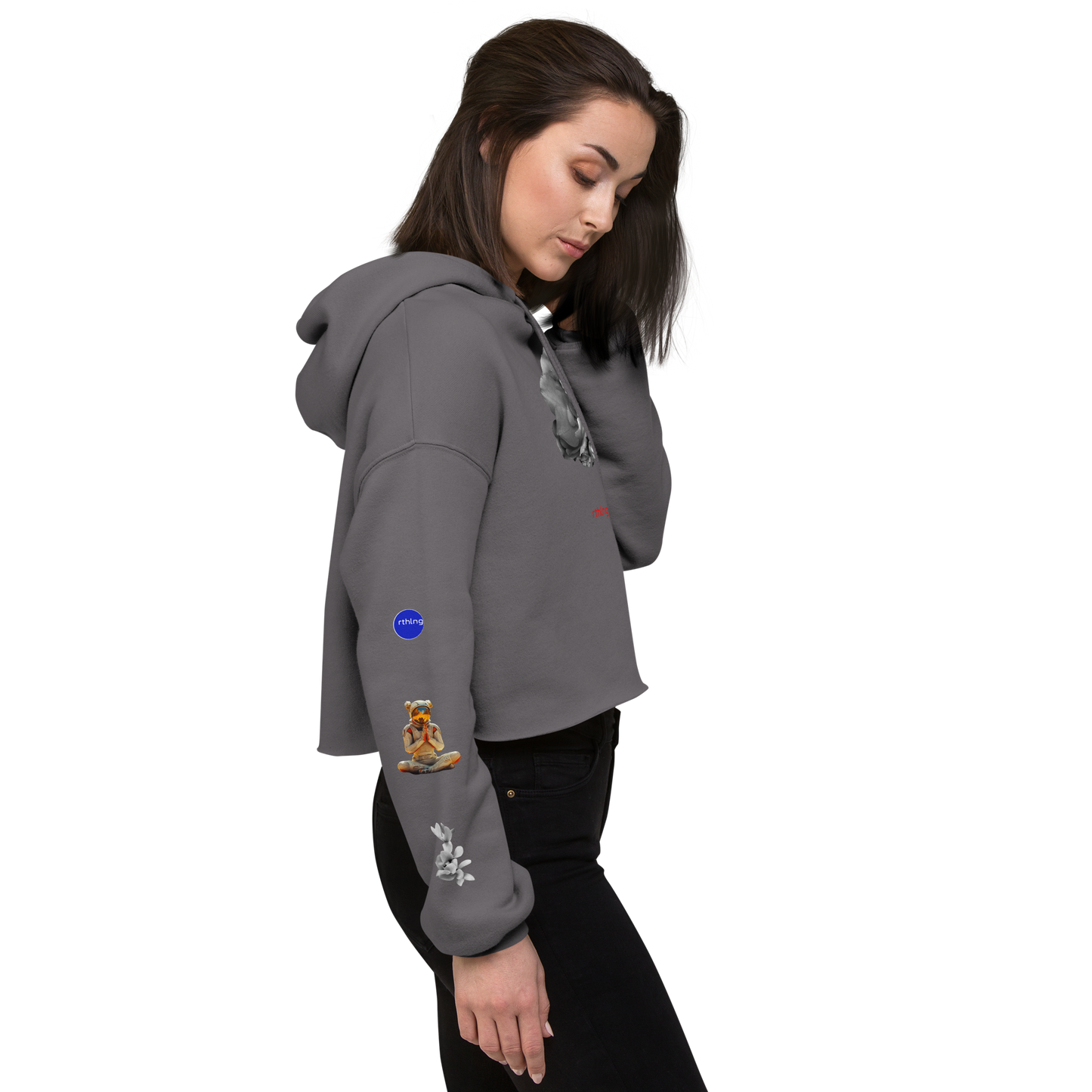 RADAR PETAL FLWR Crop Hoodie