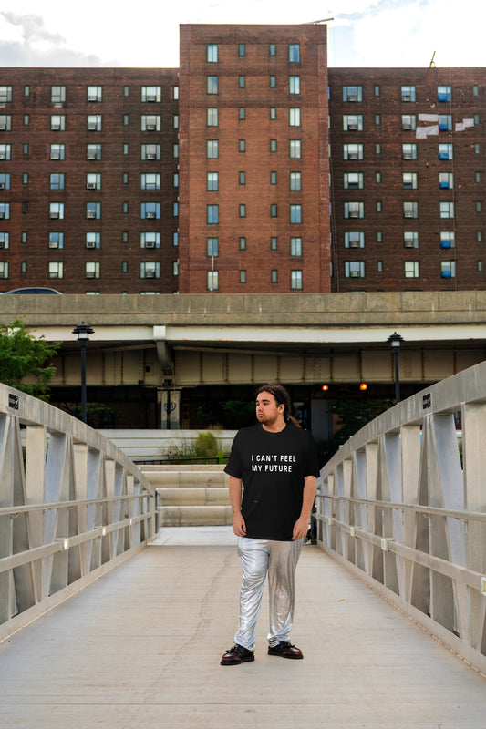 I CAN'T FEEL MY FUTURE Unisex t-shirt Cynical Graphic Tees for High-IQ Pessimists