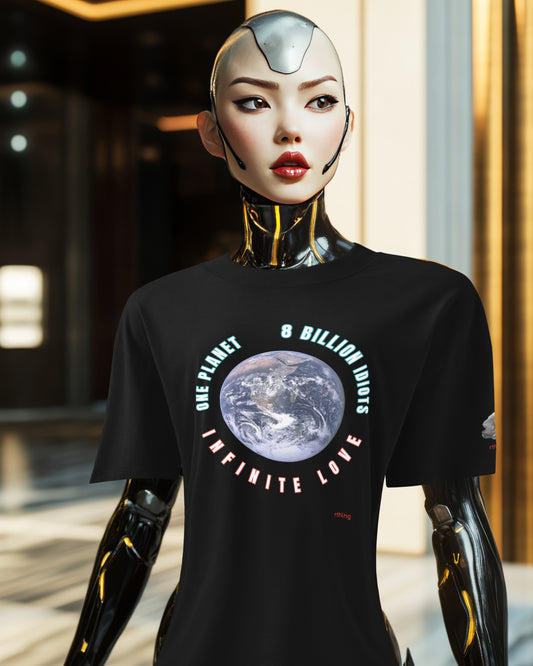 INFINITE LOVE Unisex organic oversized high neck t-shirt