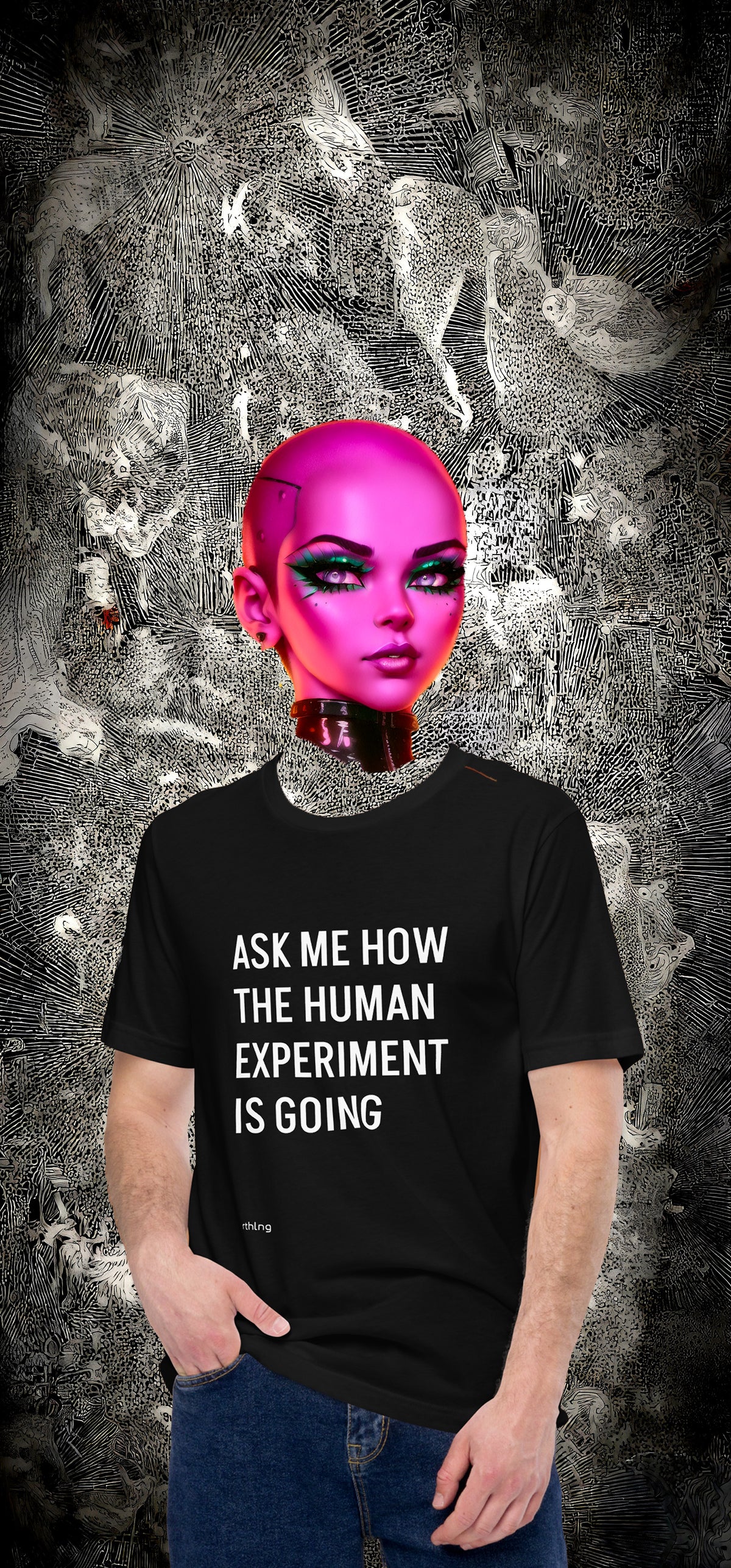 THE HUMAN EXPERIMENT Unisex t-shirt | Serious Yuks For Cynical Existentialists