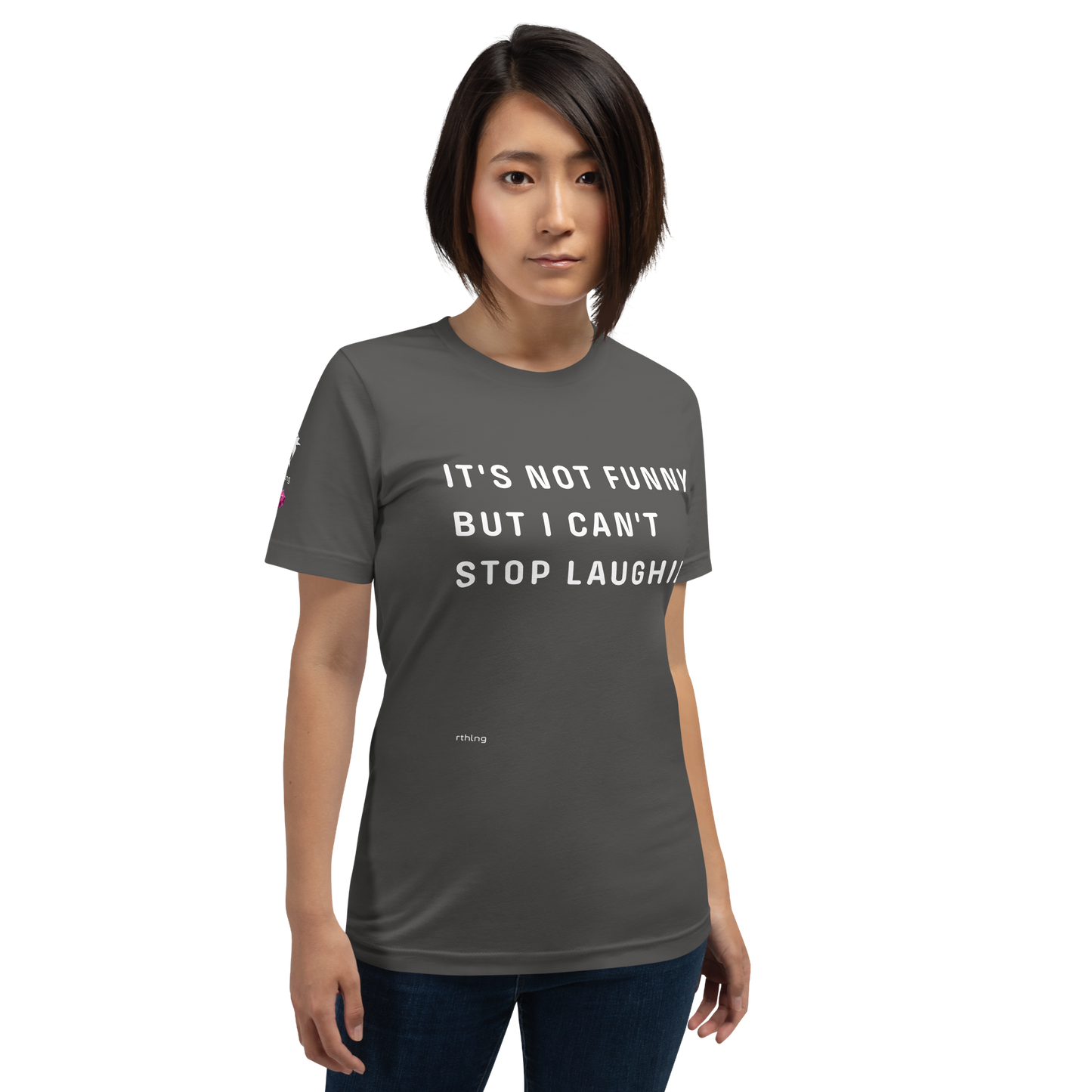 CAN'T STOP LAUGHING Unisex t-shirt Coping Mechanism, Made Wearable.