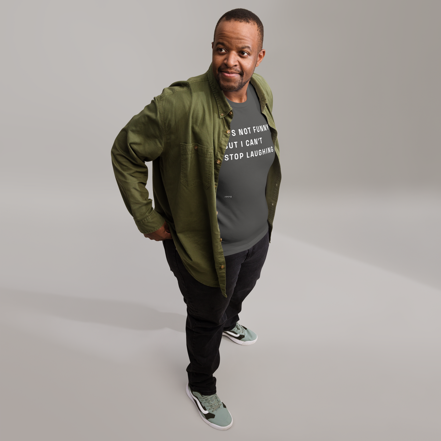 CAN'T STOP LAUGHING Unisex t-shirt Coping Mechanism, Made Wearable.