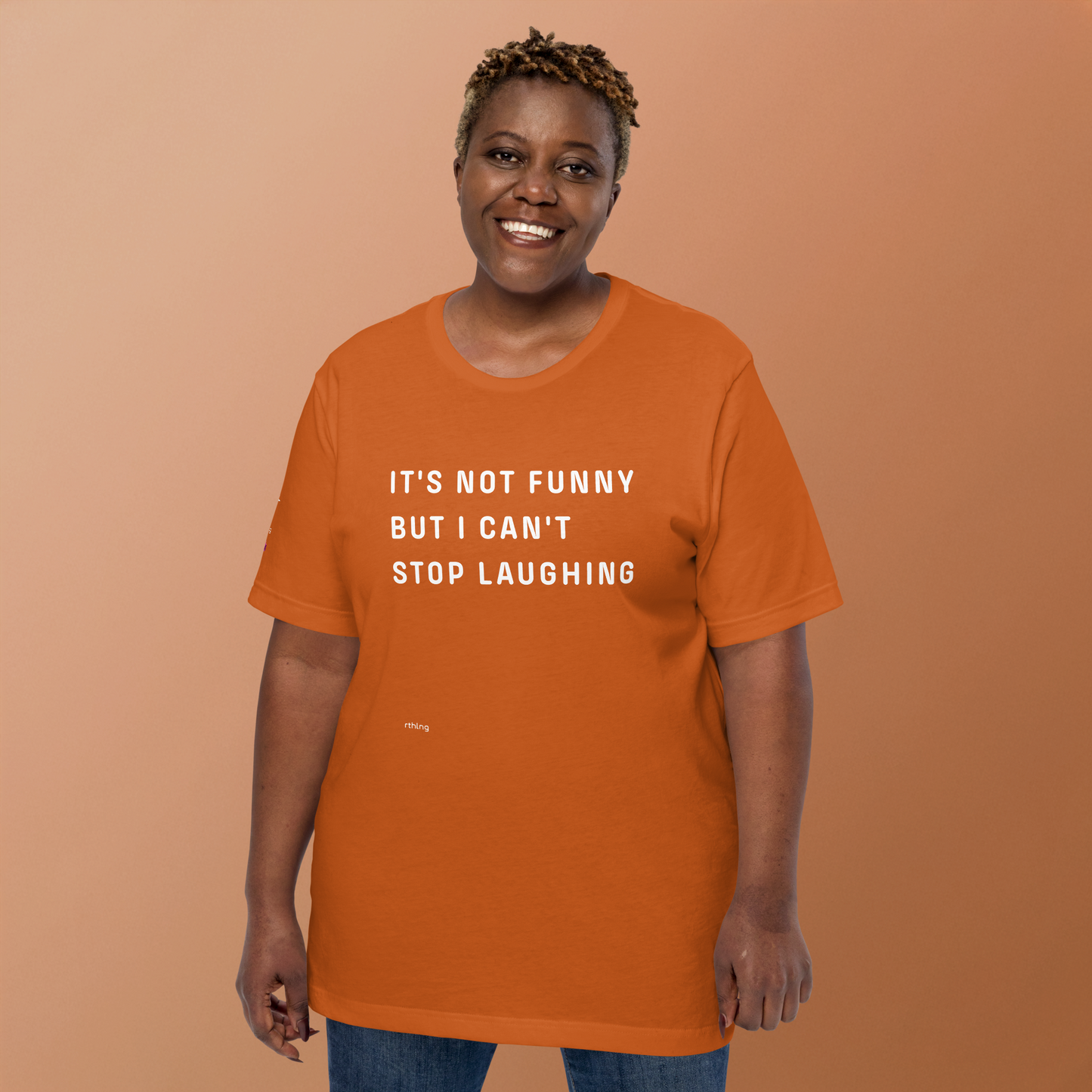 CAN'T STOP LAUGHING Unisex t-shirt Coping Mechanism, Made Wearable.