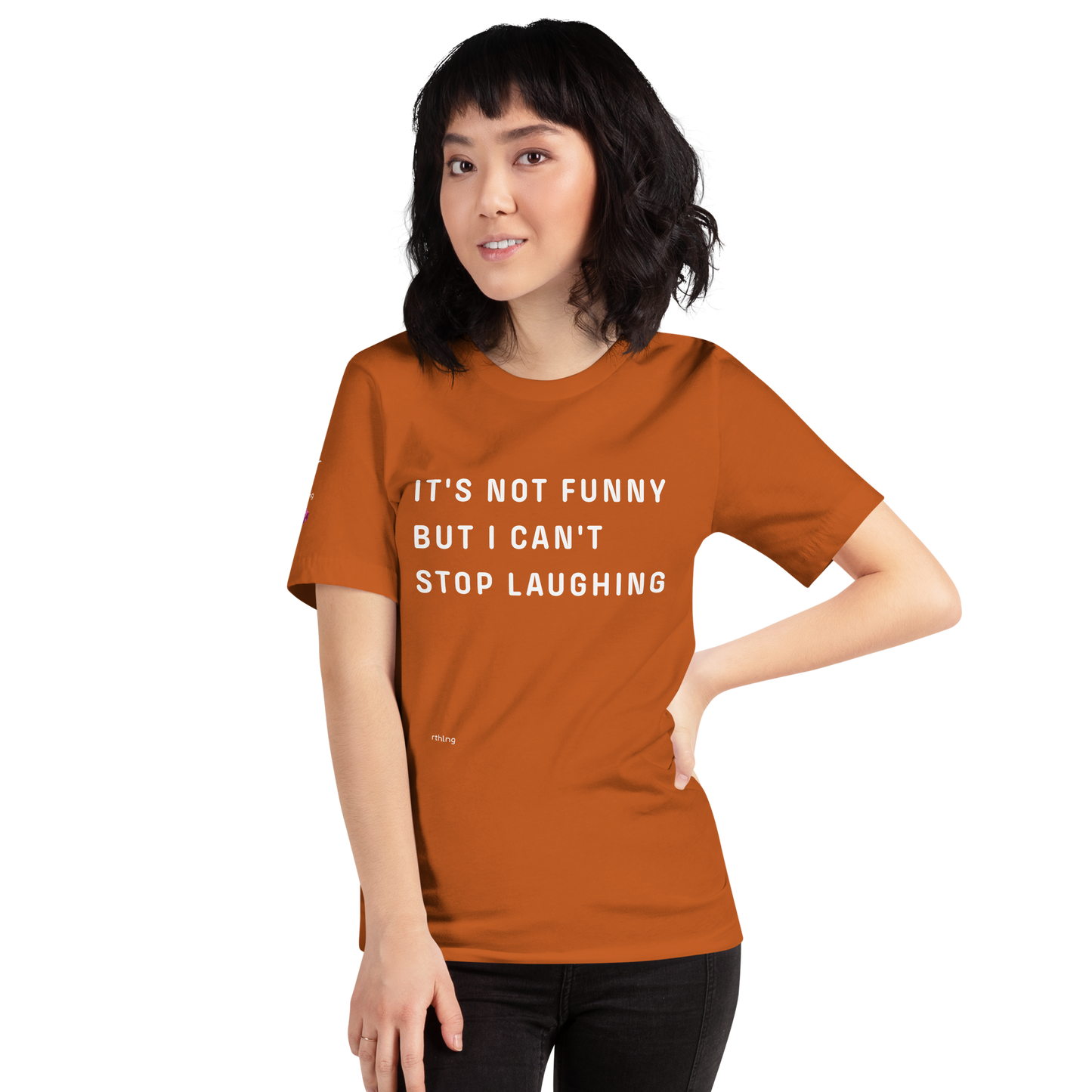 CAN'T STOP LAUGHING Unisex t-shirt Coping Mechanism, Made Wearable.