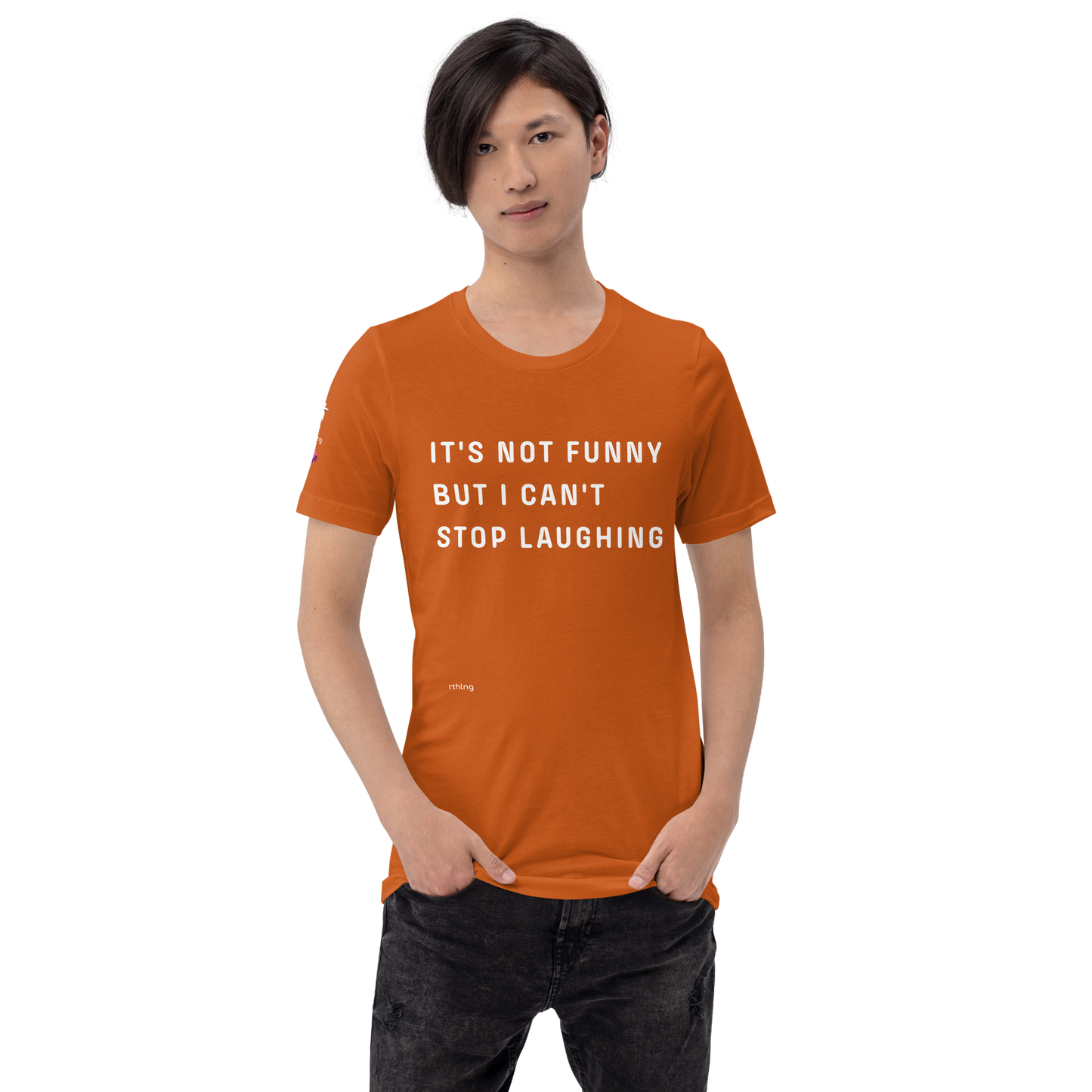 CAN'T STOP LAUGHING Unisex t-shirt Coping Mechanism, Made Wearable.