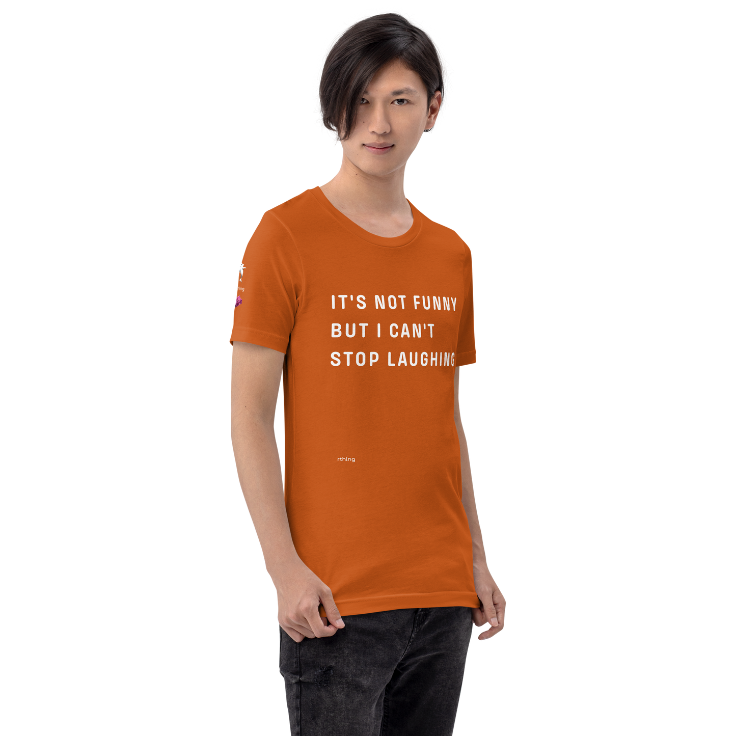 CAN'T STOP LAUGHING Unisex t-shirt Coping Mechanism, Made Wearable.