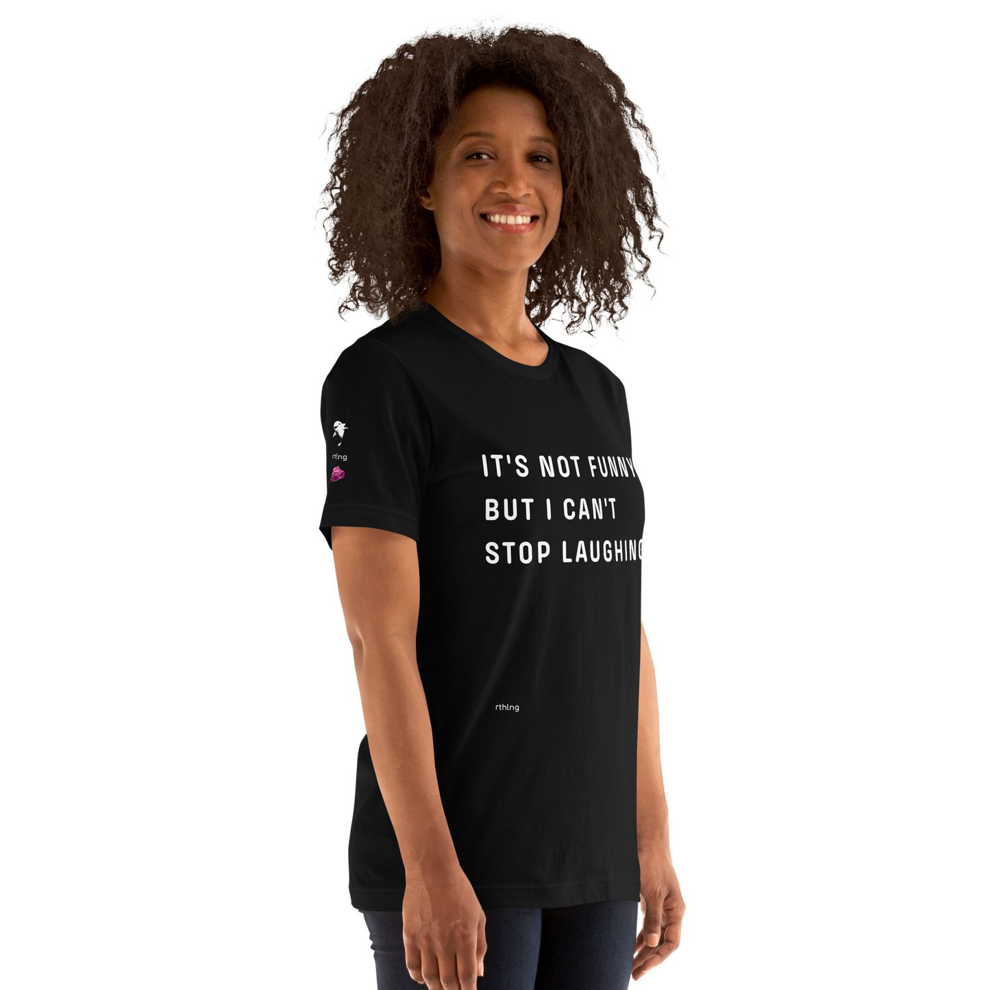 CAN'T STOP LAUGHING Unisex t-shirt Coping Mechanism, Made Wearable.