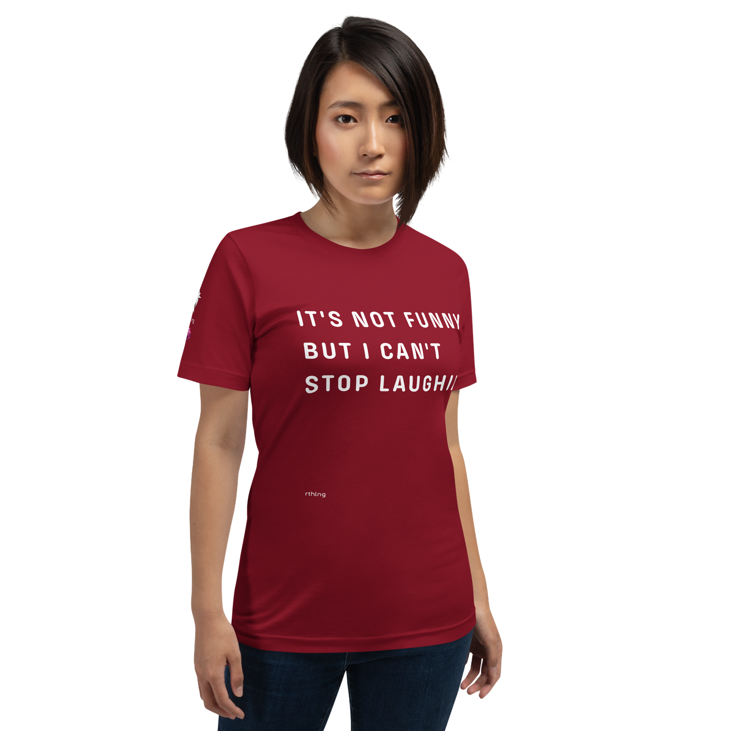 CAN'T STOP LAUGHING Unisex t-shirt Coping Mechanism, Made Wearable.
