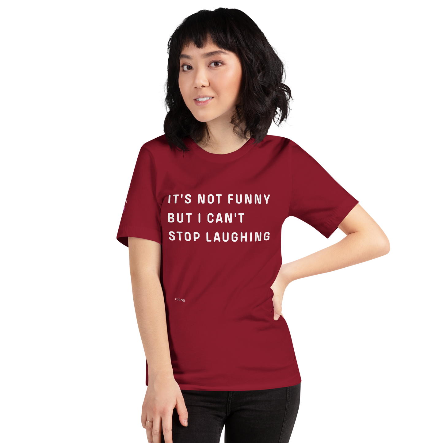 CAN'T STOP LAUGHING Unisex t-shirt Coping Mechanism, Made Wearable.