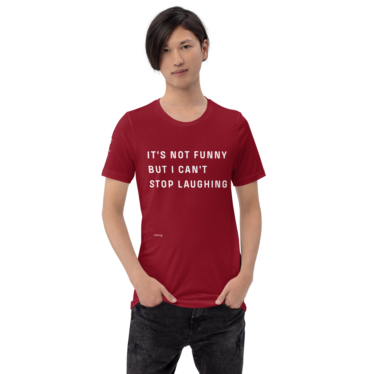 CAN'T STOP LAUGHING Unisex t-shirt Coping Mechanism, Made Wearable.