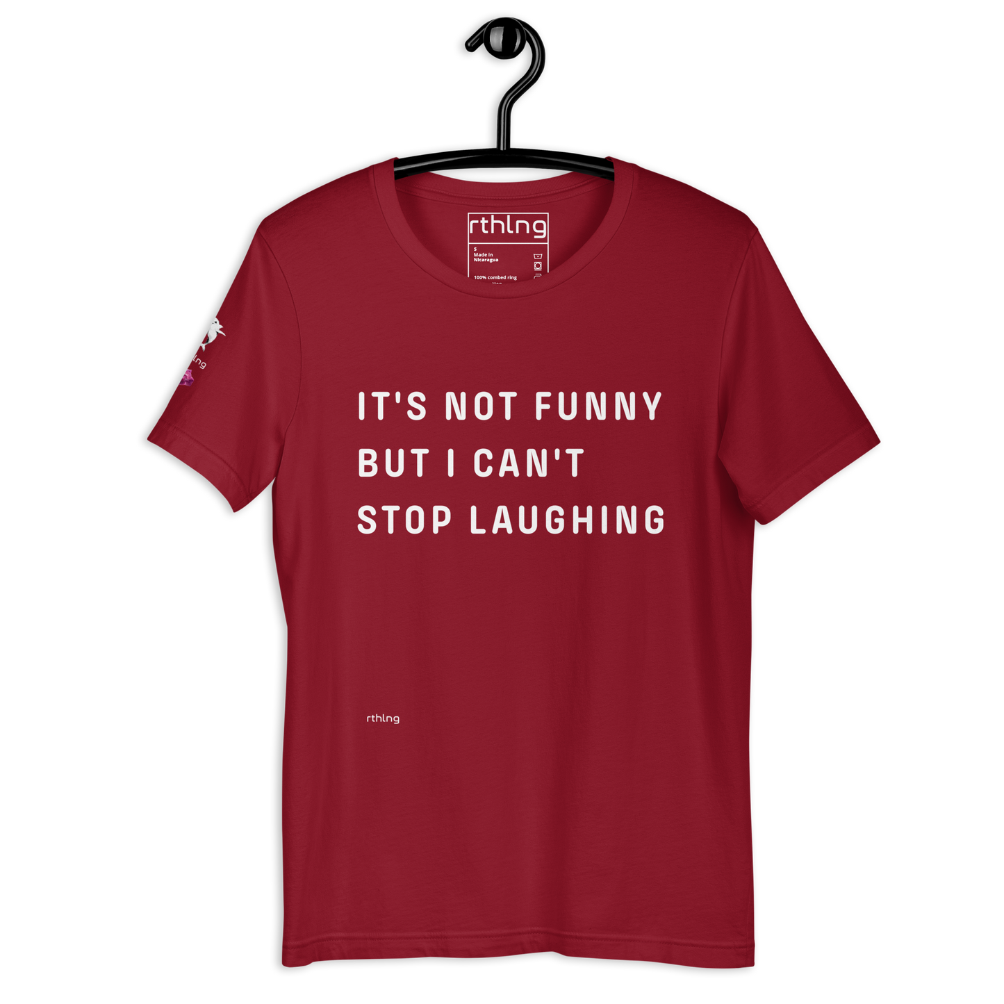 CAN'T STOP LAUGHING Unisex t-shirt Coping Mechanism, Made Wearable.