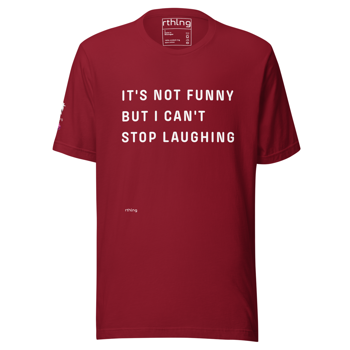 CAN'T STOP LAUGHING Unisex t-shirt Coping Mechanism, Made Wearable.