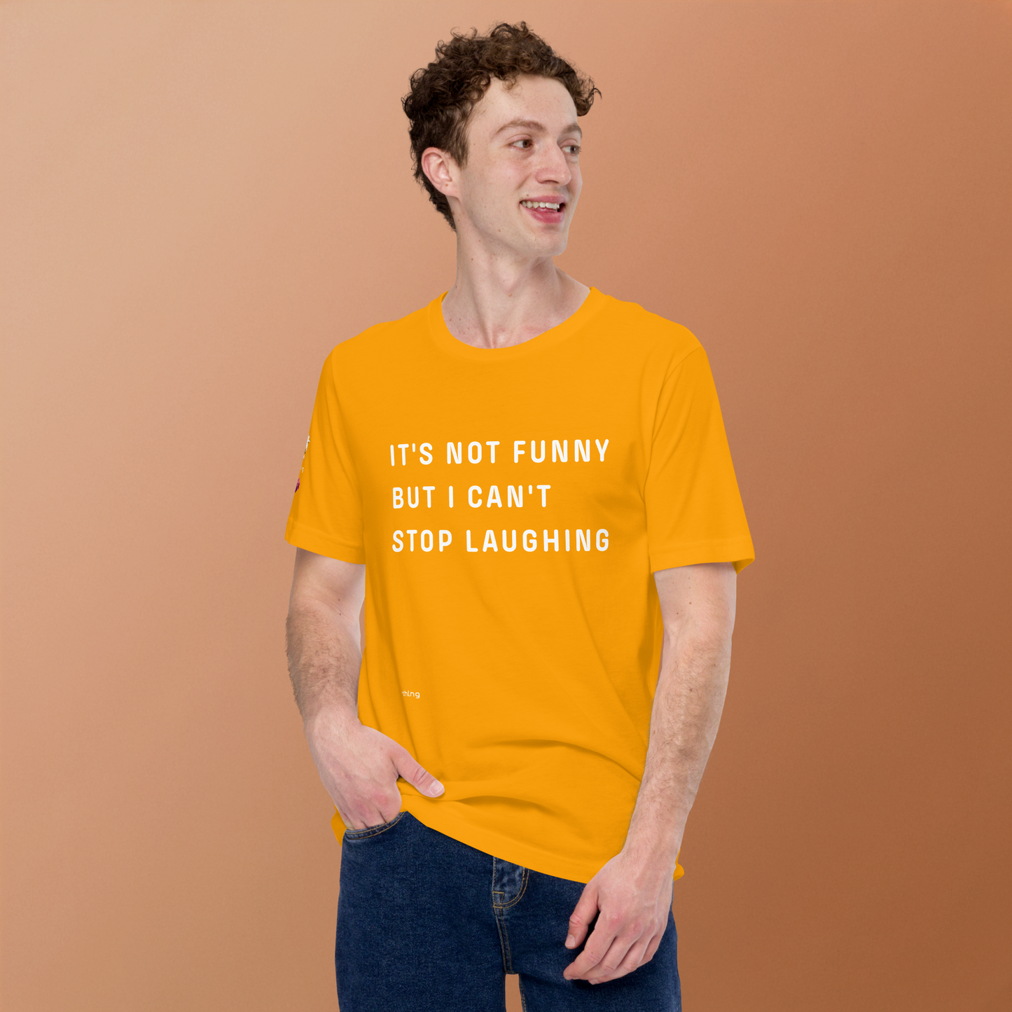 CAN'T STOP LAUGHING Unisex t-shirt Coping Mechanism, Made Wearable.