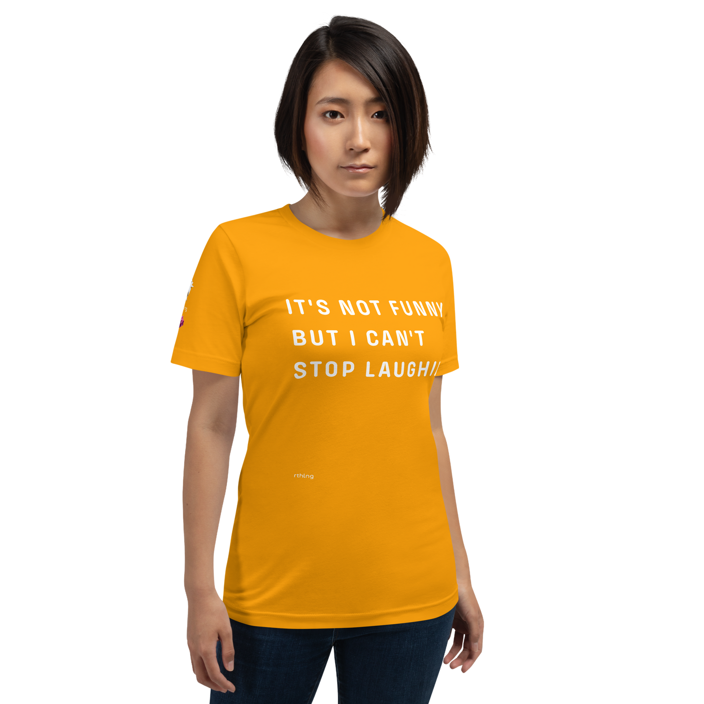 CAN'T STOP LAUGHING Unisex t-shirt Coping Mechanism, Made Wearable.