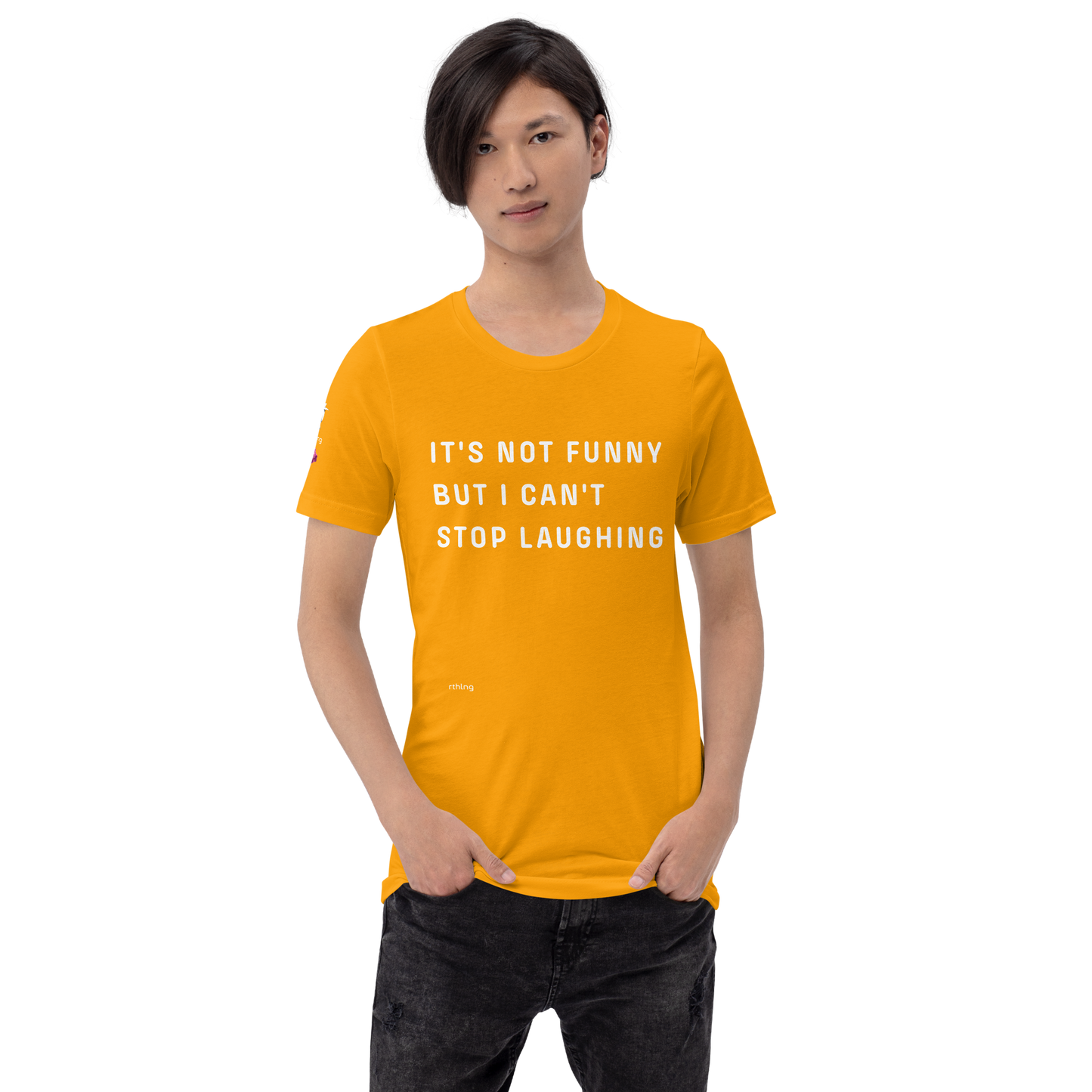 CAN'T STOP LAUGHING Unisex t-shirt Coping Mechanism, Made Wearable.