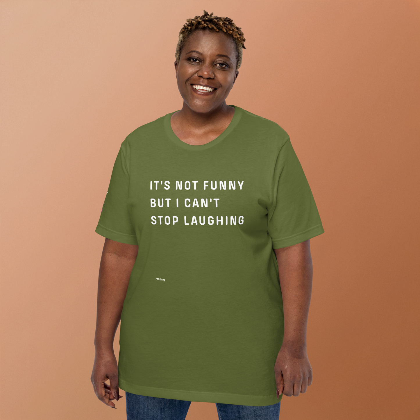 CAN'T STOP LAUGHING Unisex t-shirt Coping Mechanism, Made Wearable.