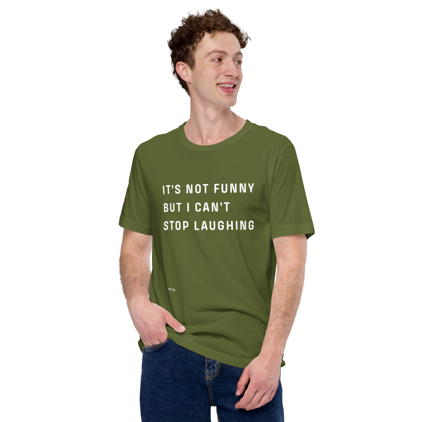 CAN'T STOP LAUGHING Unisex t-shirt Coping Mechanism, Made Wearable.