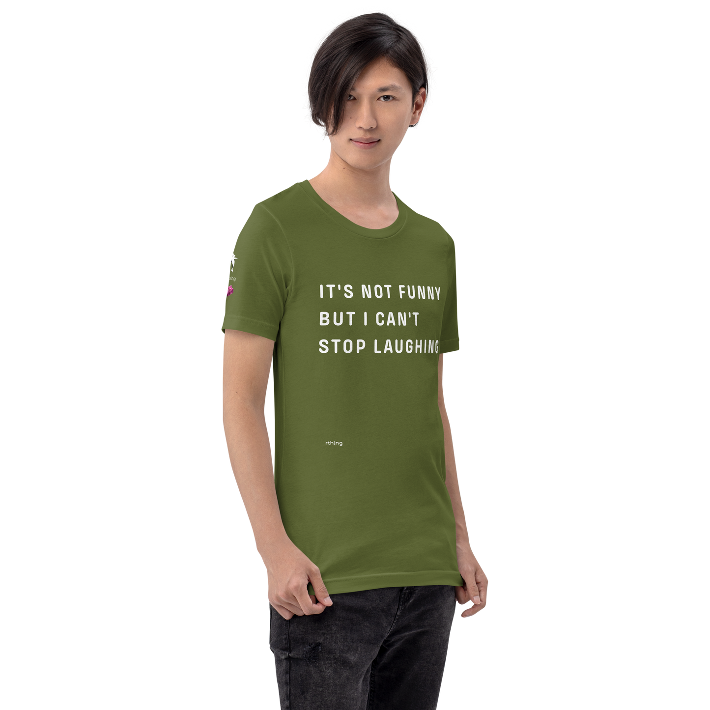 CAN'T STOP LAUGHING Unisex t-shirt Coping Mechanism, Made Wearable.