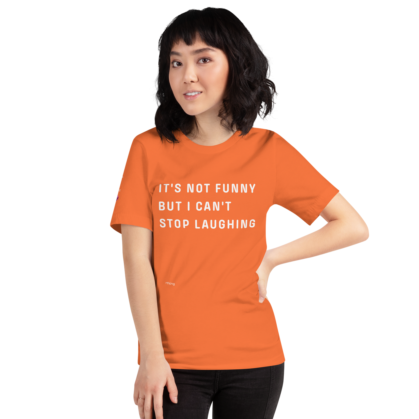 CAN'T STOP LAUGHING Unisex t-shirt Coping Mechanism, Made Wearable.