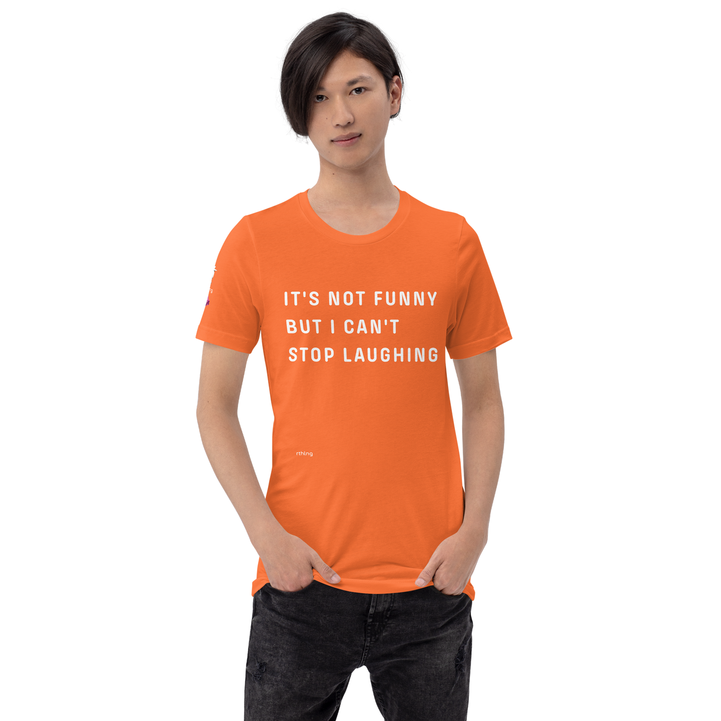 CAN'T STOP LAUGHING Unisex t-shirt Coping Mechanism, Made Wearable.