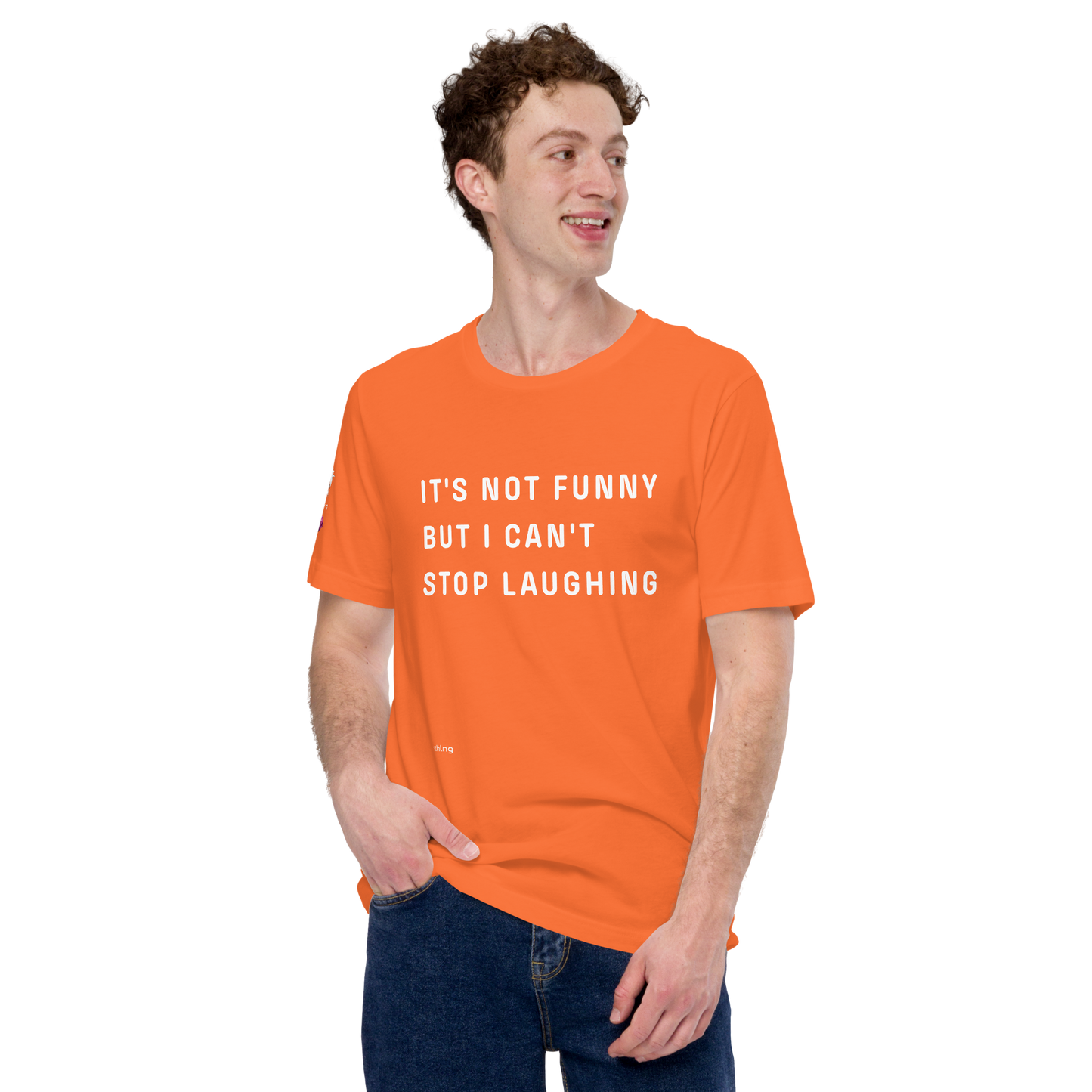 CAN'T STOP LAUGHING Unisex t-shirt Coping Mechanism, Made Wearable.