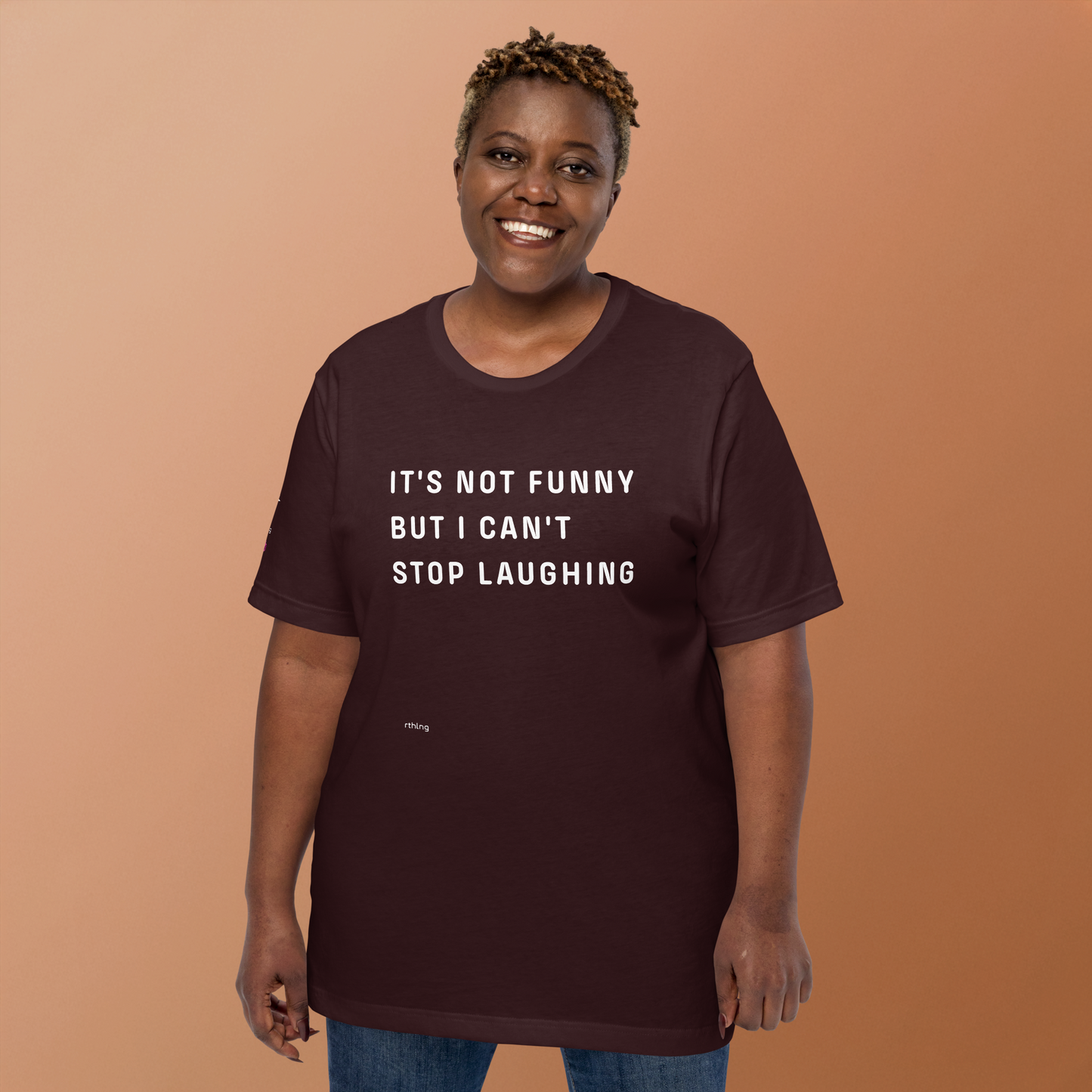 CAN'T STOP LAUGHING Unisex t-shirt Coping Mechanism, Made Wearable.