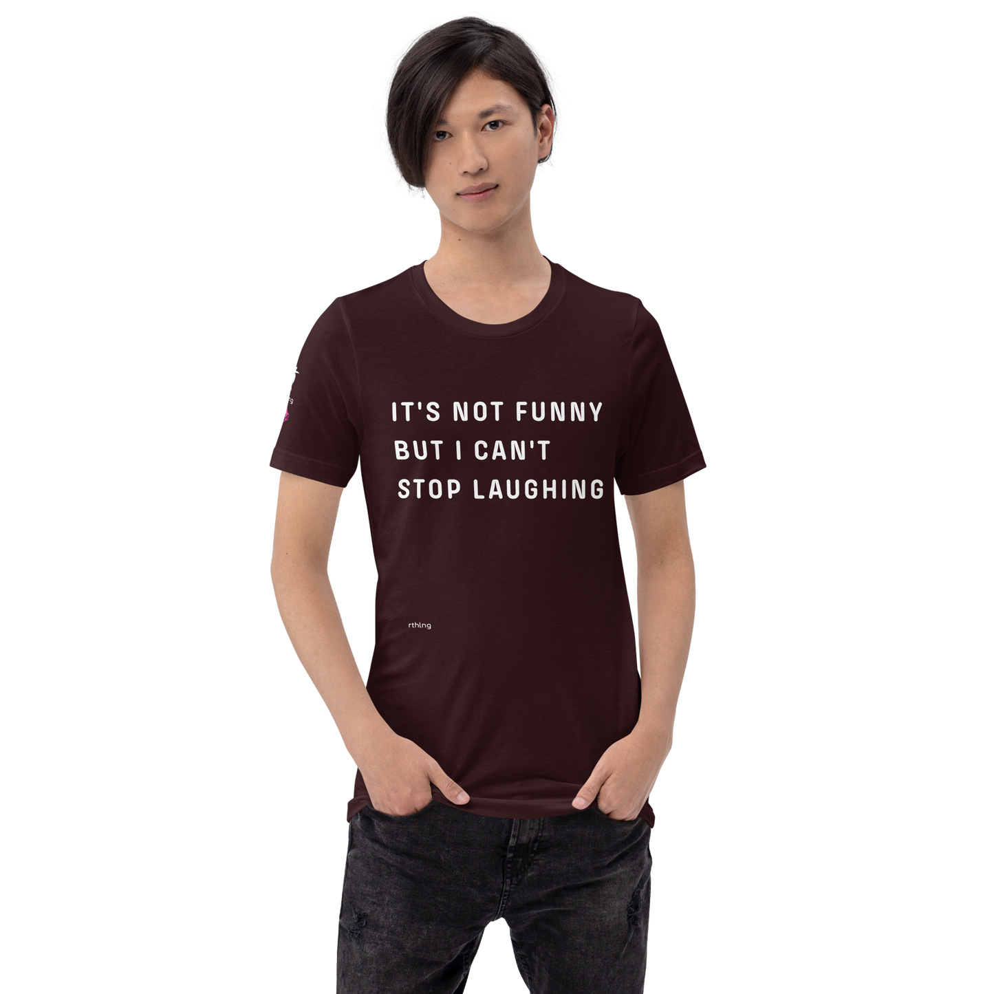 CAN'T STOP LAUGHING Unisex t-shirt Coping Mechanism, Made Wearable.