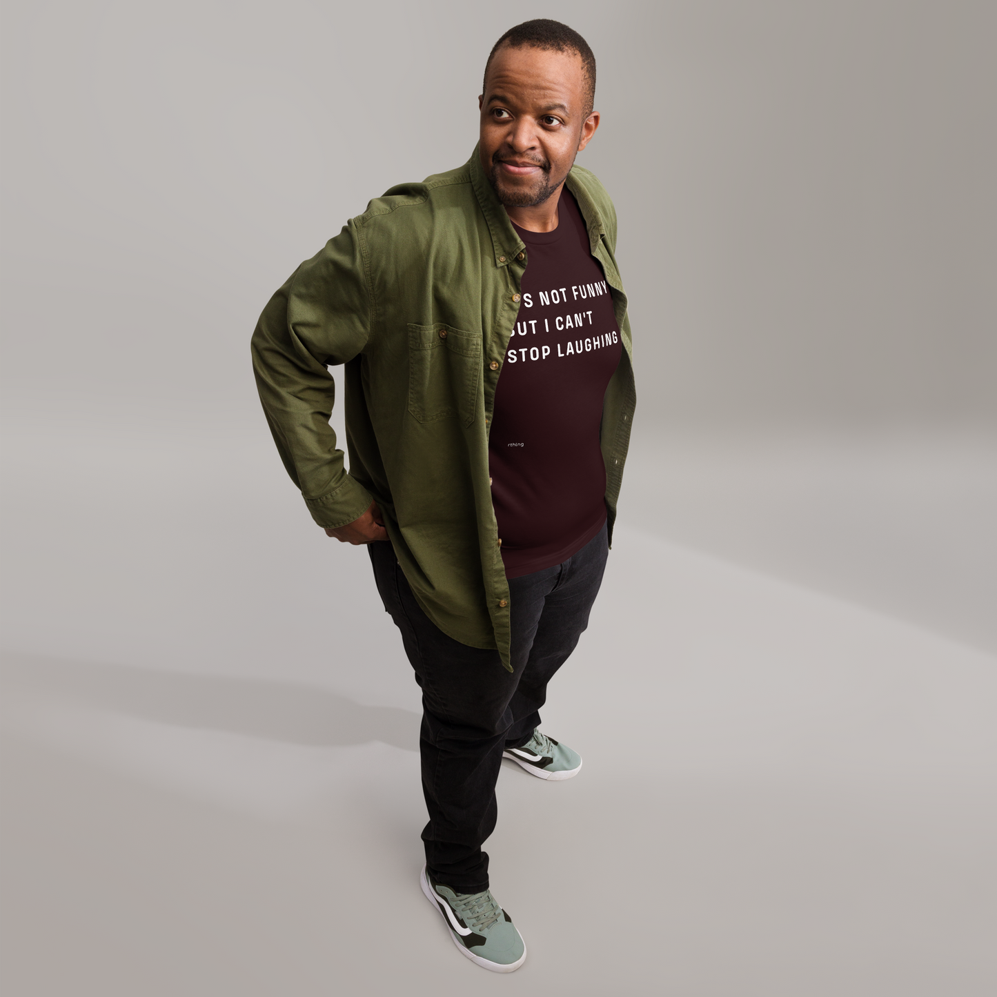 CAN'T STOP LAUGHING Unisex t-shirt Coping Mechanism, Made Wearable.