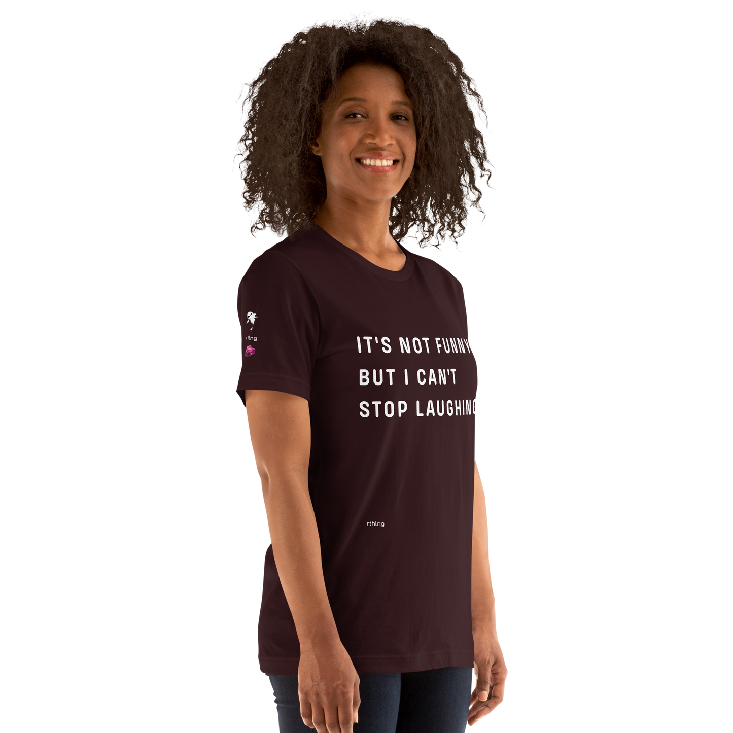 CAN'T STOP LAUGHING Unisex t-shirt Coping Mechanism, Made Wearable.