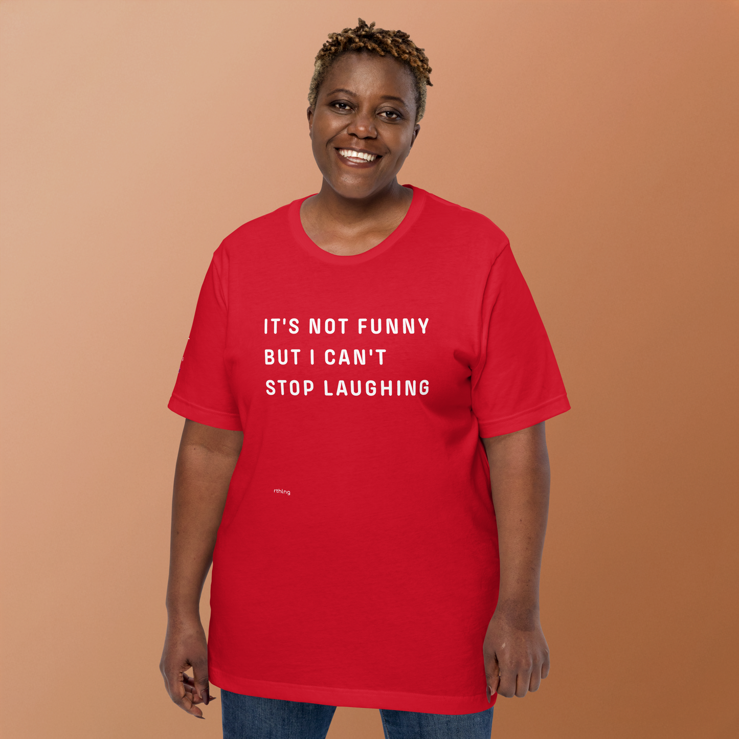 CAN'T STOP LAUGHING Unisex t-shirt Coping Mechanism, Made Wearable.