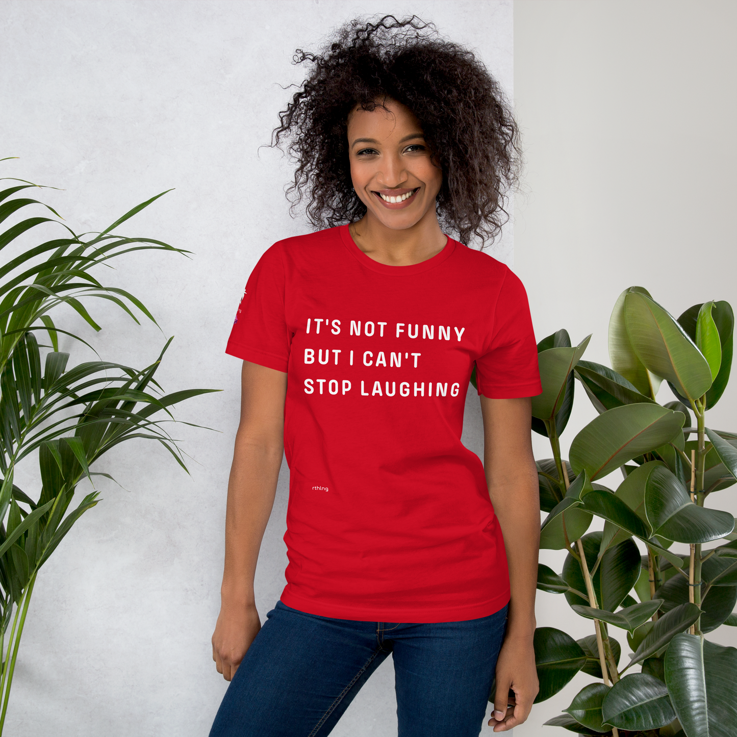 CAN'T STOP LAUGHING Unisex t-shirt Coping Mechanism, Made Wearable.