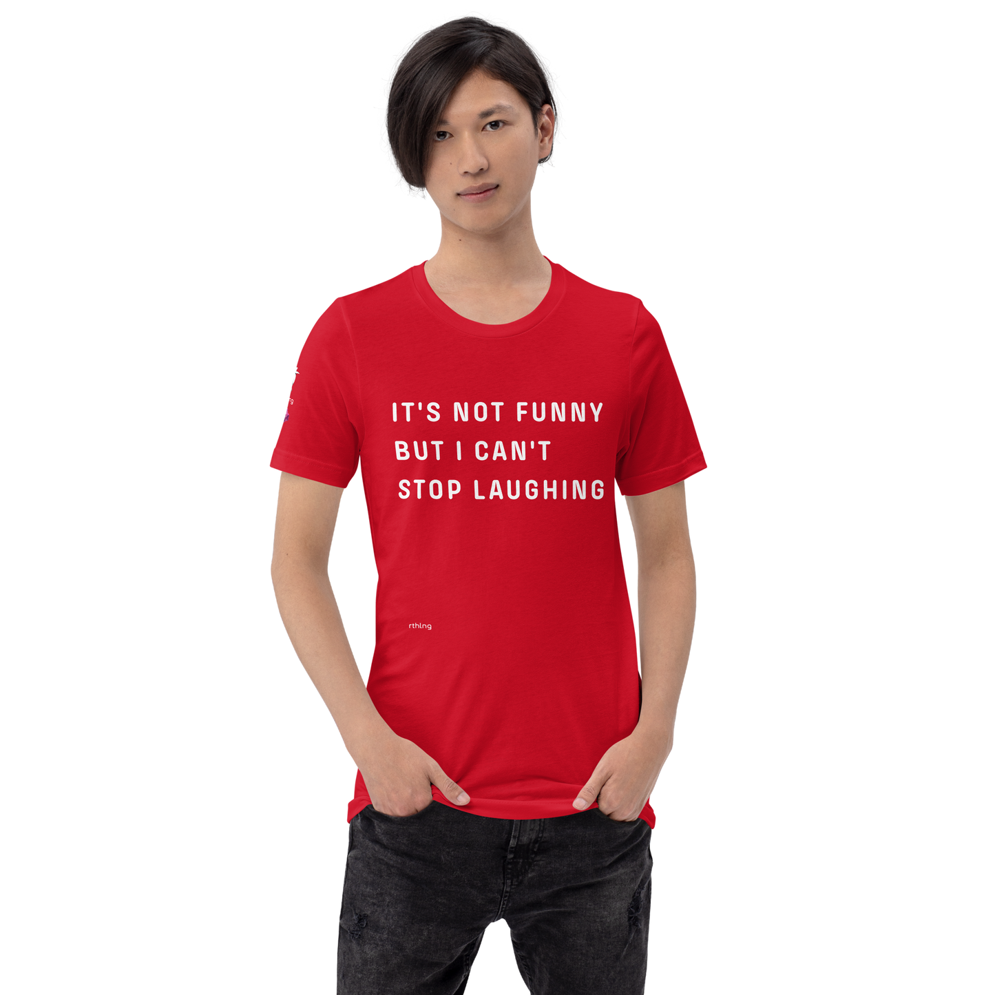 CAN'T STOP LAUGHING Unisex t-shirt Coping Mechanism, Made Wearable.