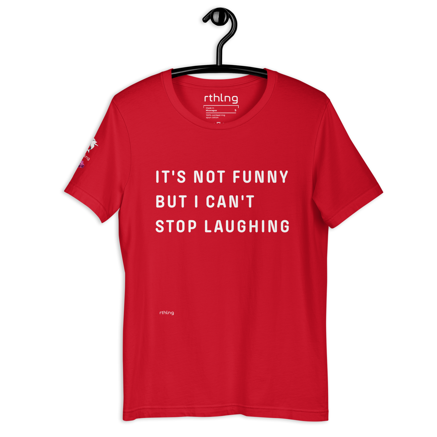 CAN'T STOP LAUGHING Unisex t-shirt Coping Mechanism, Made Wearable.