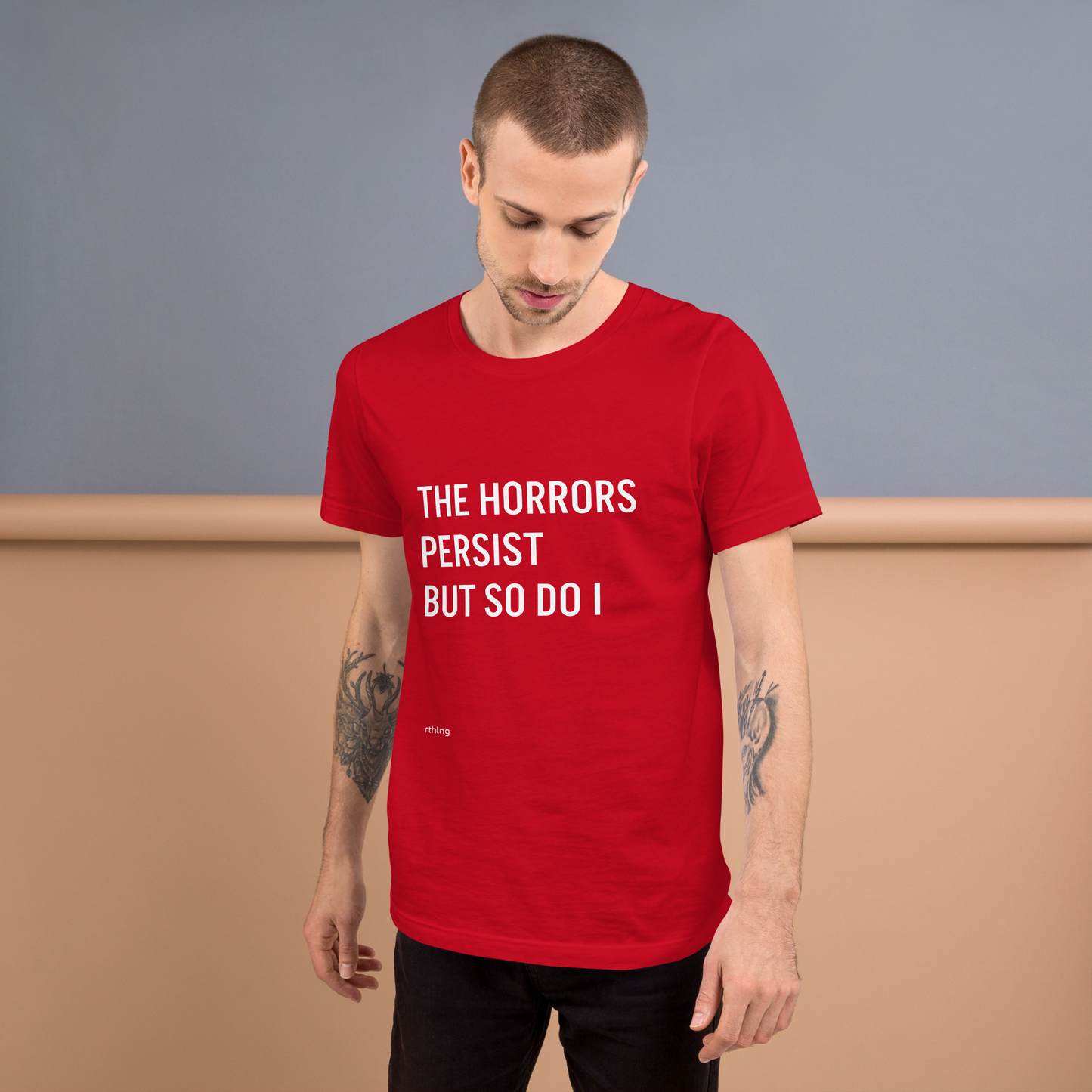 HORRORS PERSIST Unisex t-shirt Existential Resilience Apparel